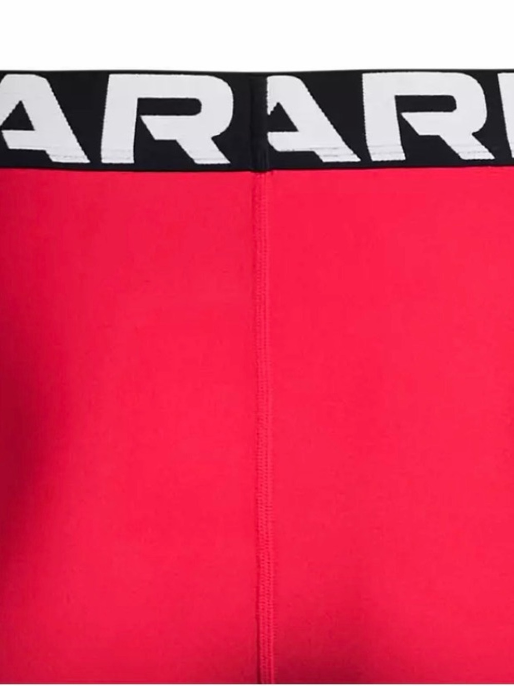 Under Armour Women’s Red Logo Waistband Bike Shorts - Picture 6 of 6